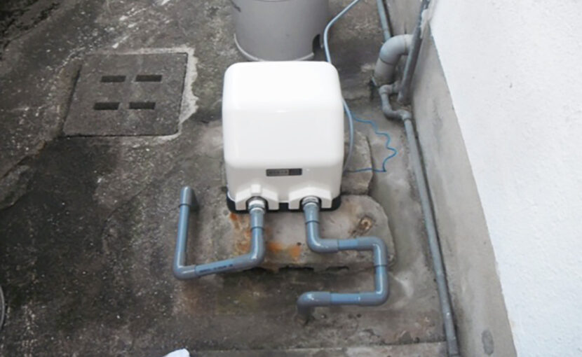 老朽化した家庭用井戸ポンプの交換工事（福岡県直方市）