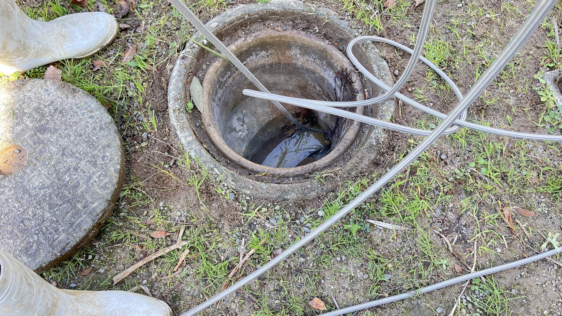 汚水管の高圧洗浄で