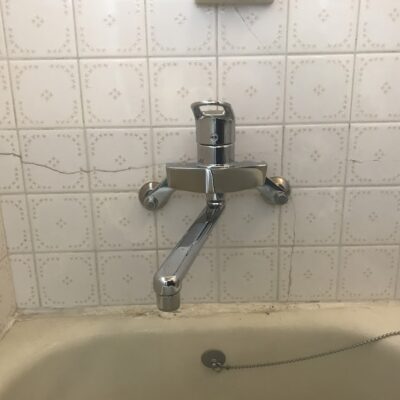 お風呂蛇口の交換工事