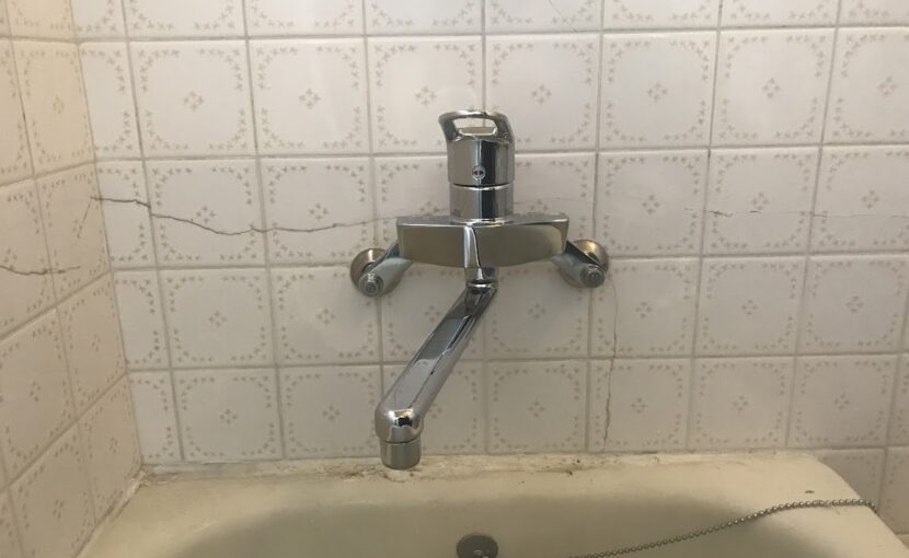 お風呂蛇口の交換工事