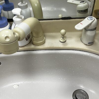 洗面蛇口の交換工事