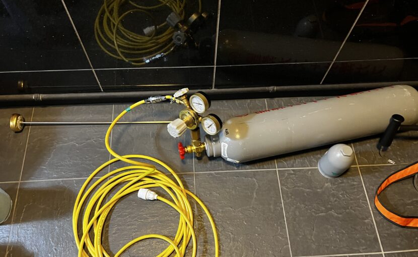 マンション漏水調査トレーサーガス