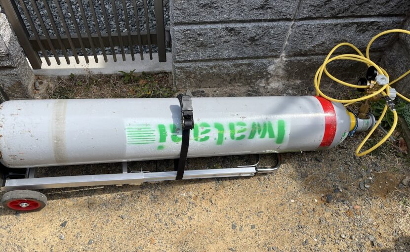 トレーサーガスで漏水調査