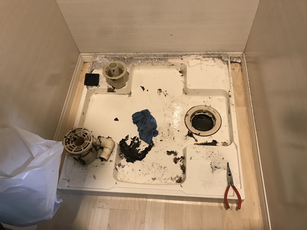 洗濯排水溝の詰まり