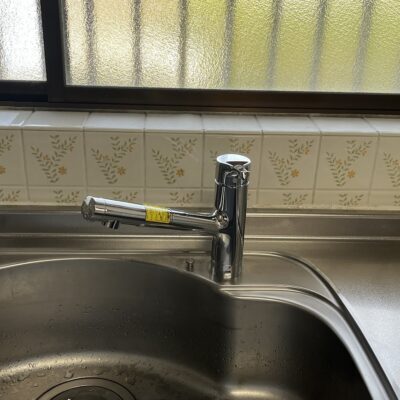 台所蛇口水漏れ交換工事
