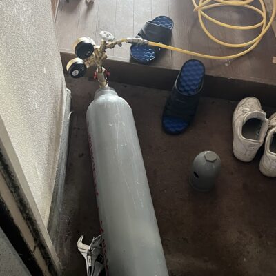 トレーサーガスで漏水調査