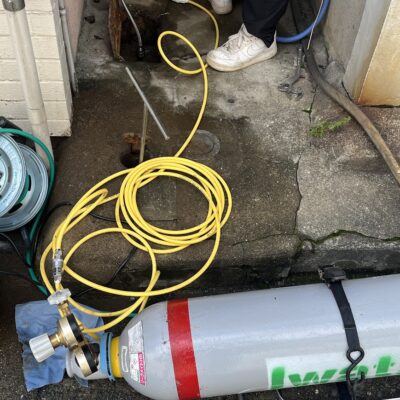 トレーサーガスで漏水調査