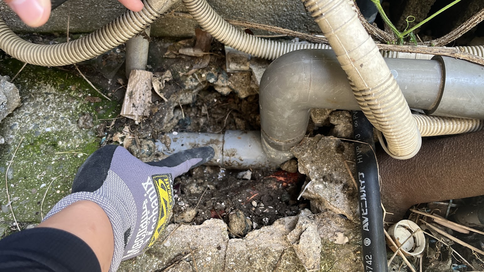 水漏れ場所発見