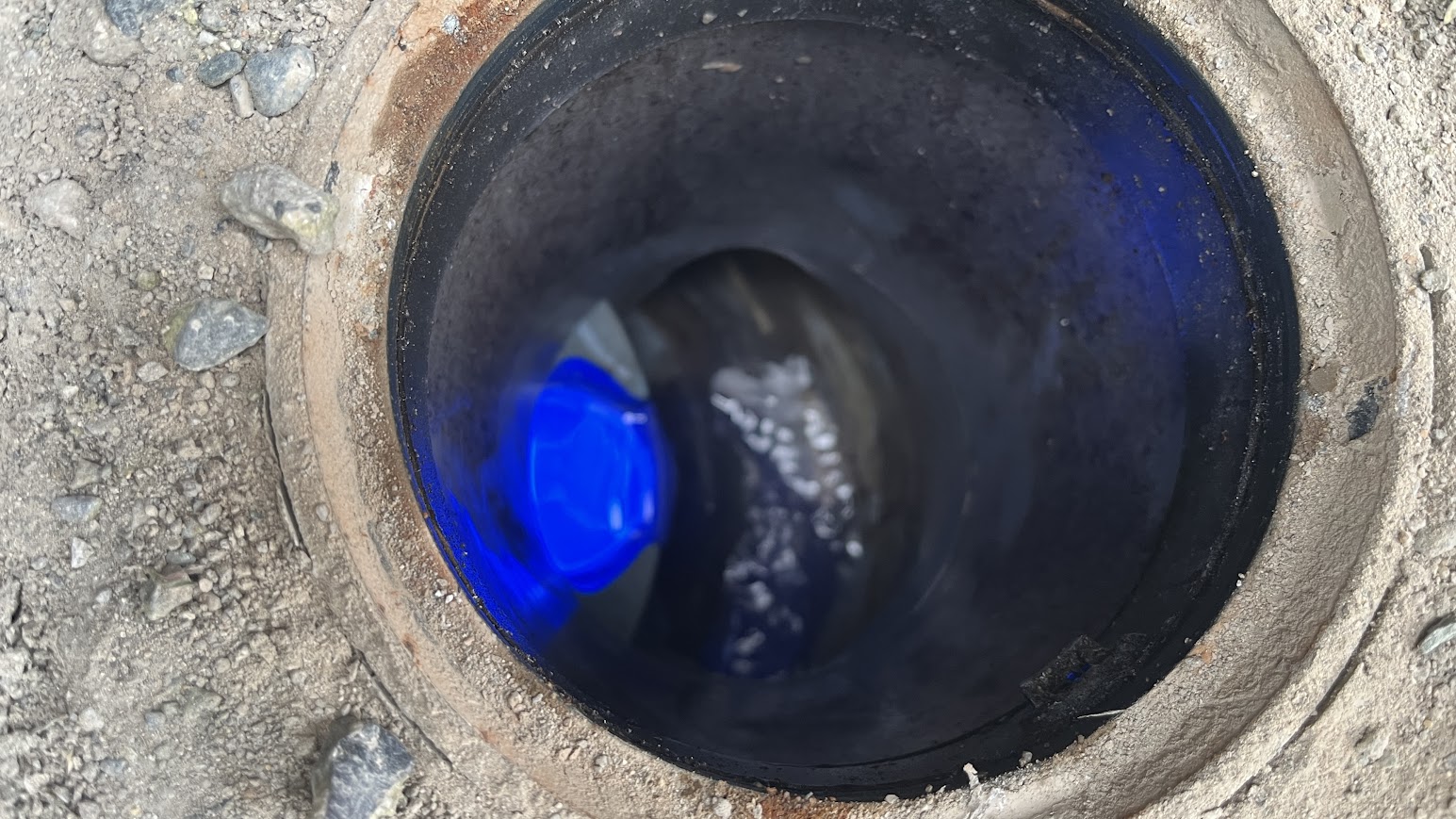 排水の確認して作業完了 漏洩剤で確認して作業完了