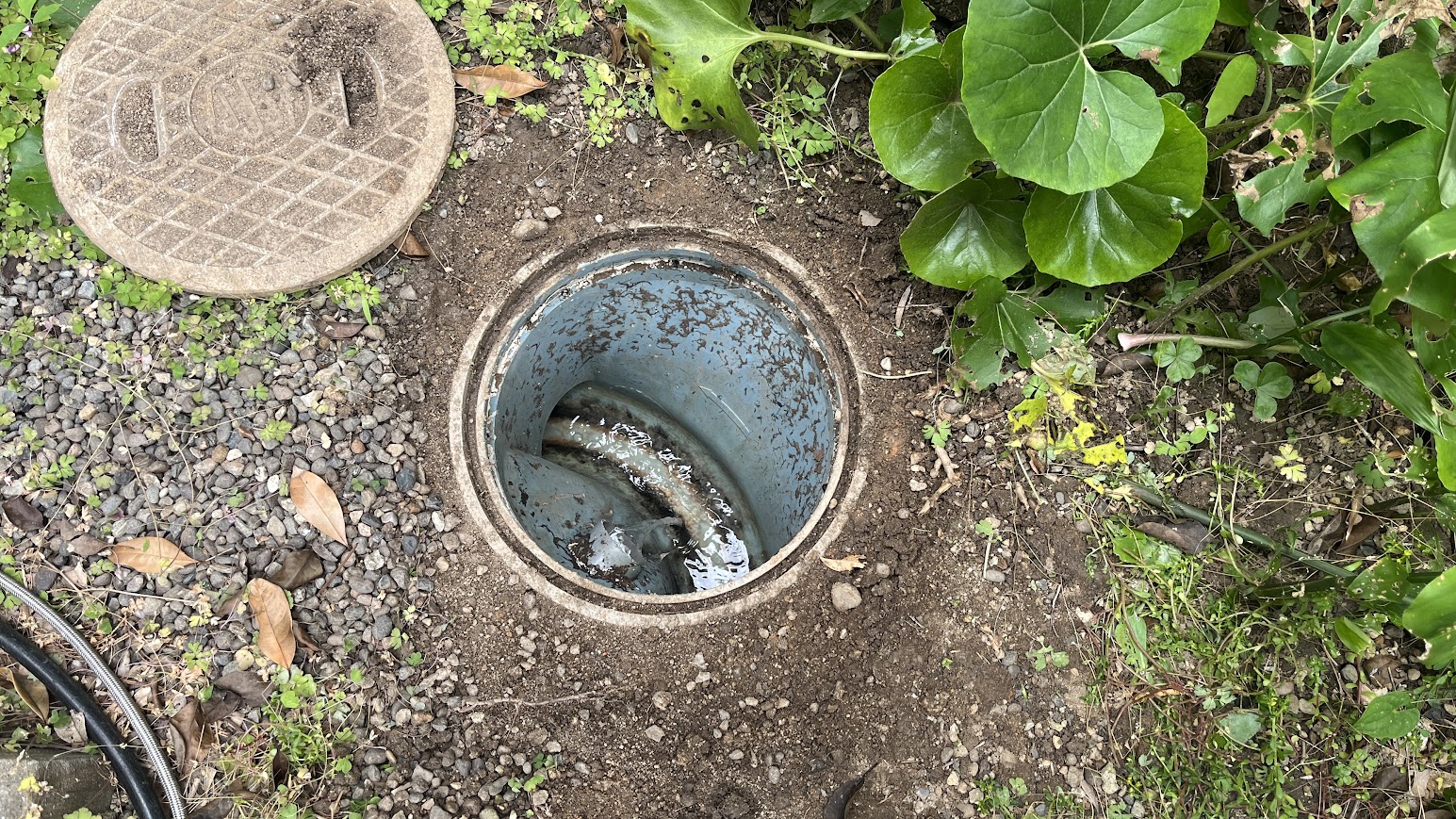 汚水管のパイプのつまり