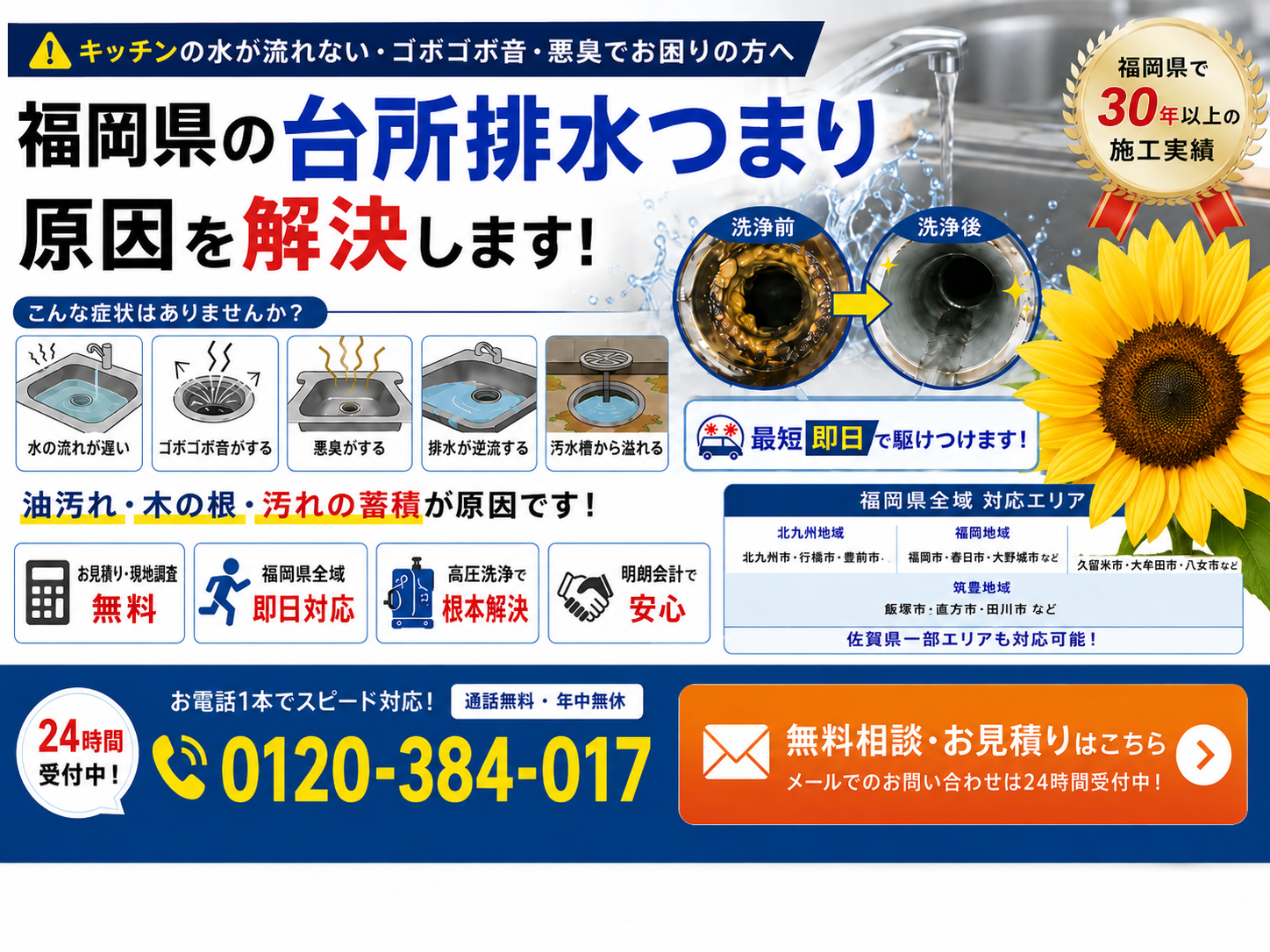 福岡県での排水つまりで困ったら